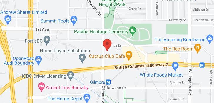 map of 2103 1888 GILMORE AVENUE